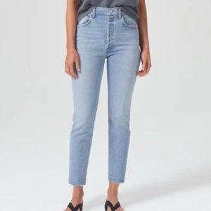 AGOLDE RILEY HIGH RISE STRAIGHT CROP